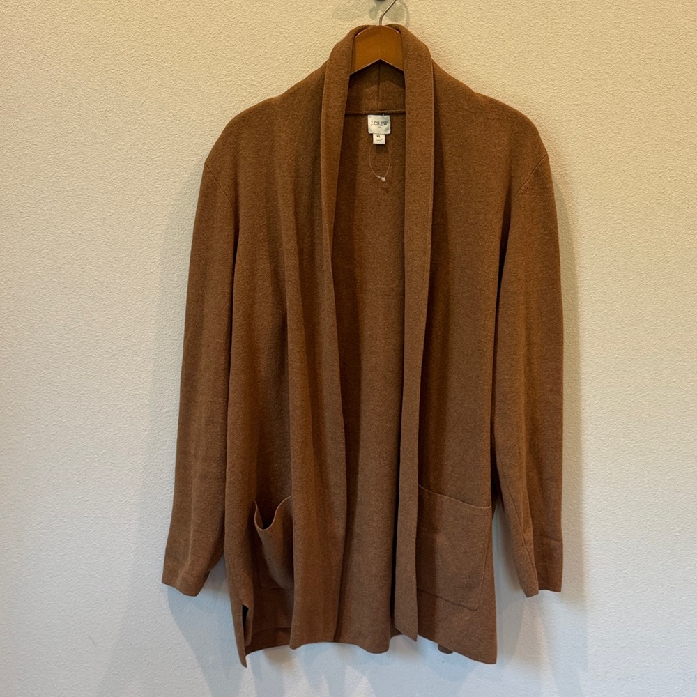 J. Crew Tan Knit Cardigan